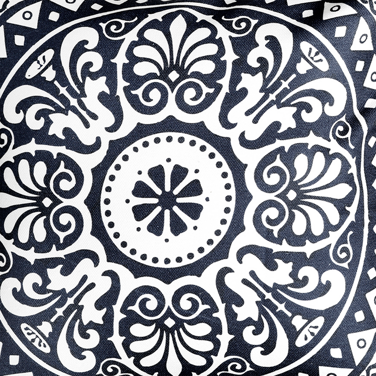 Natural & Black Outdoor Pillow, texture close-up