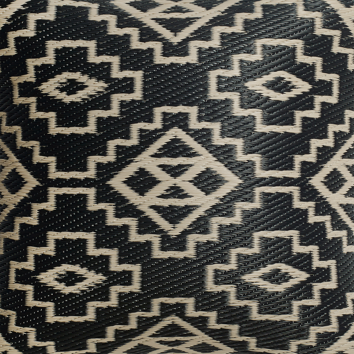 Black Outdoor Pillow, texture close-up, alternate angle