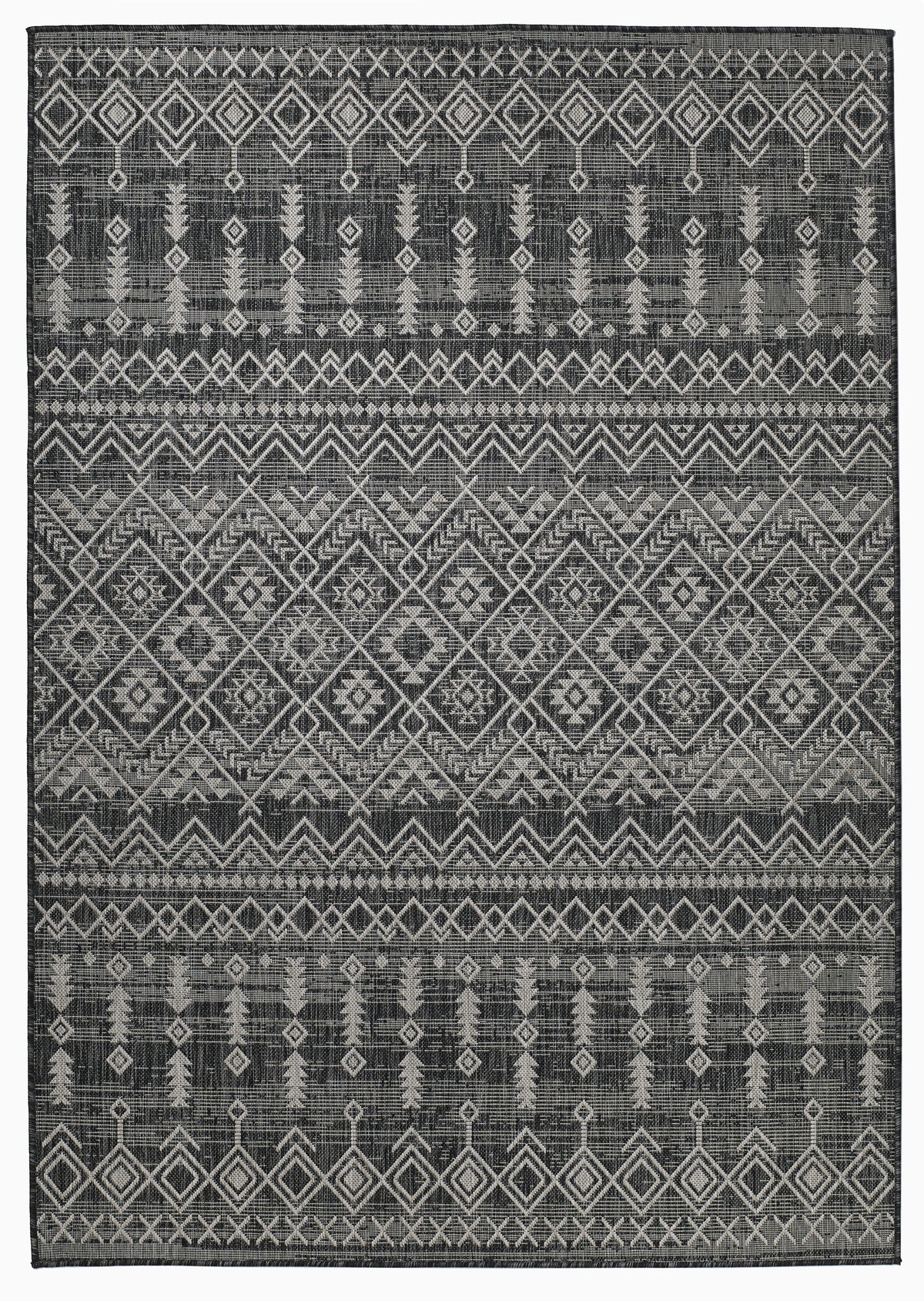 Charcoal Outdoor Rug, product view angle 2
