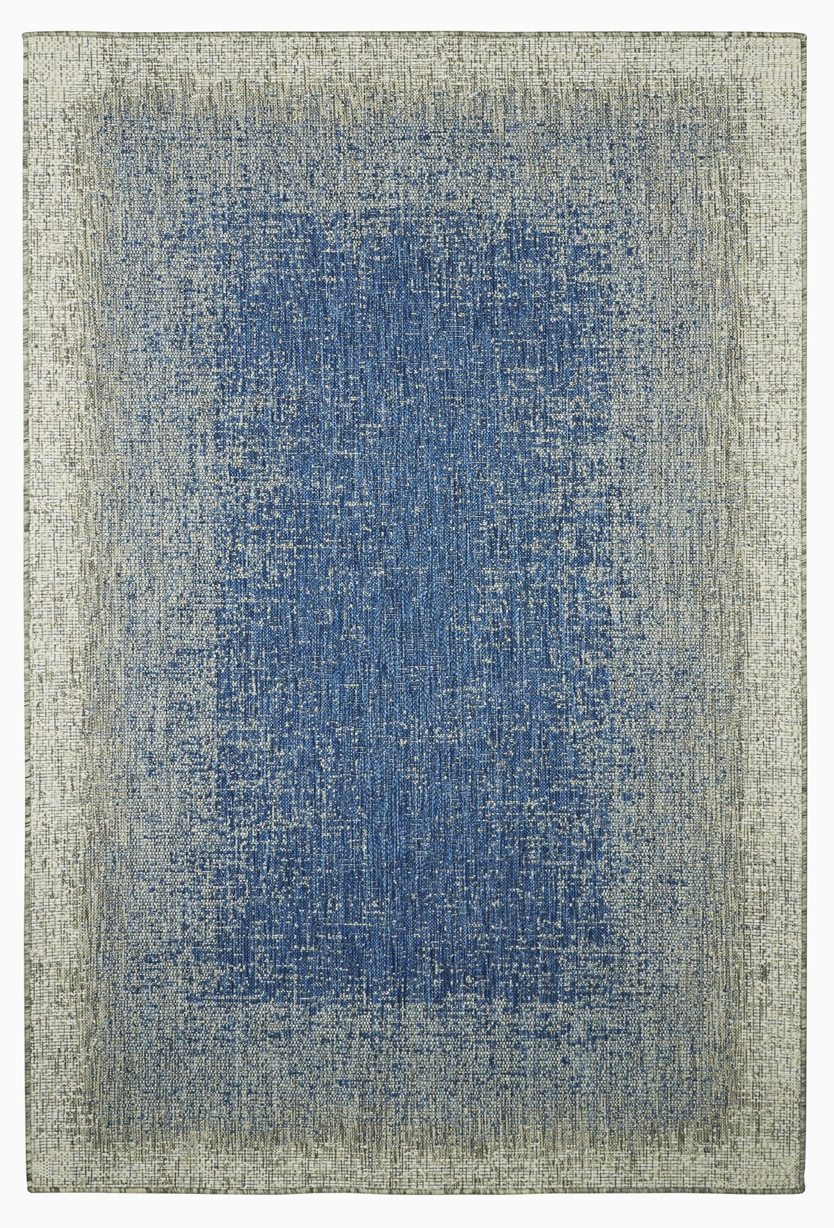 Blue Outdoor Rug, flat product shot of full pattern