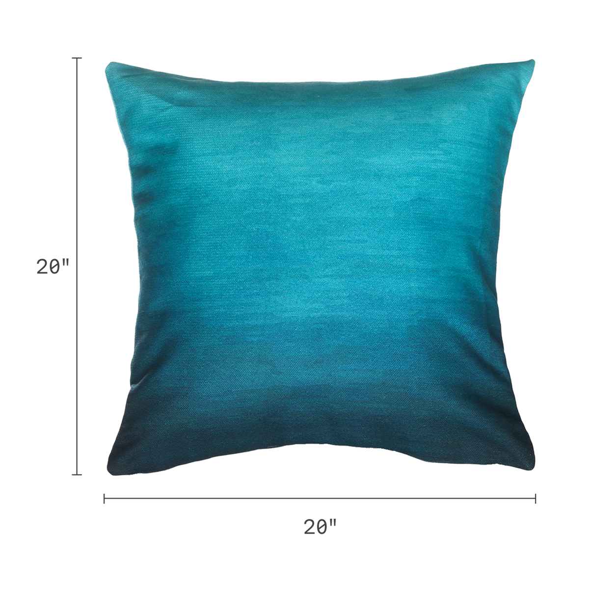 Teal Outdoor Pillow, dimension size view