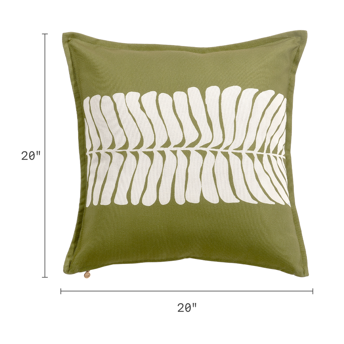 Green Outdoor Pillow, dimension size view