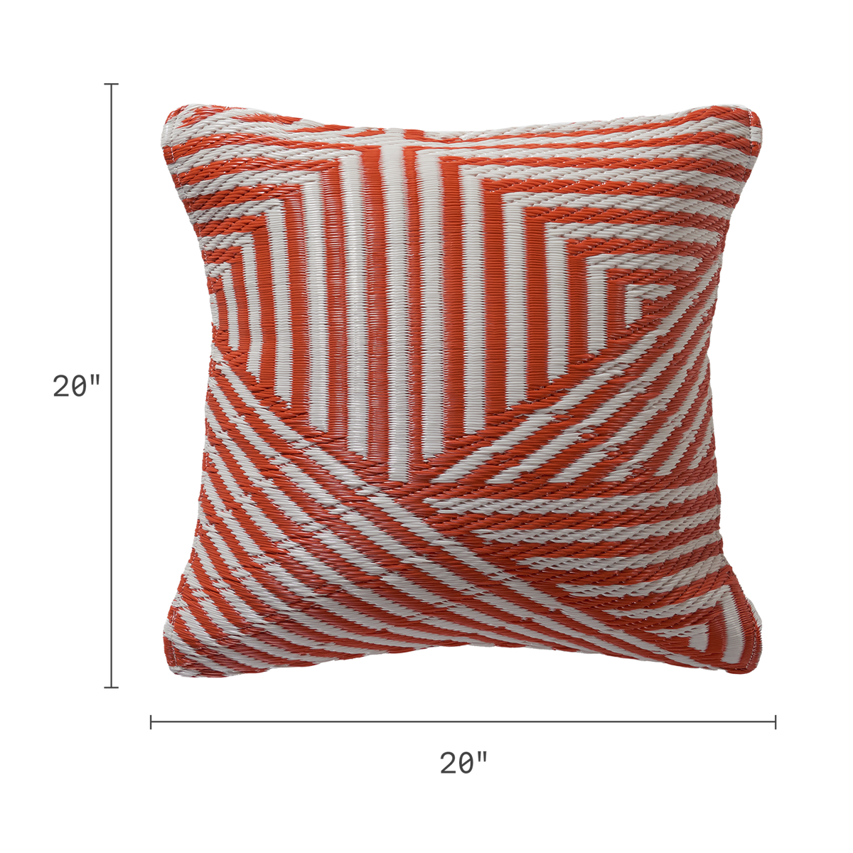 Bone Outdoor Pillow, dimension size view