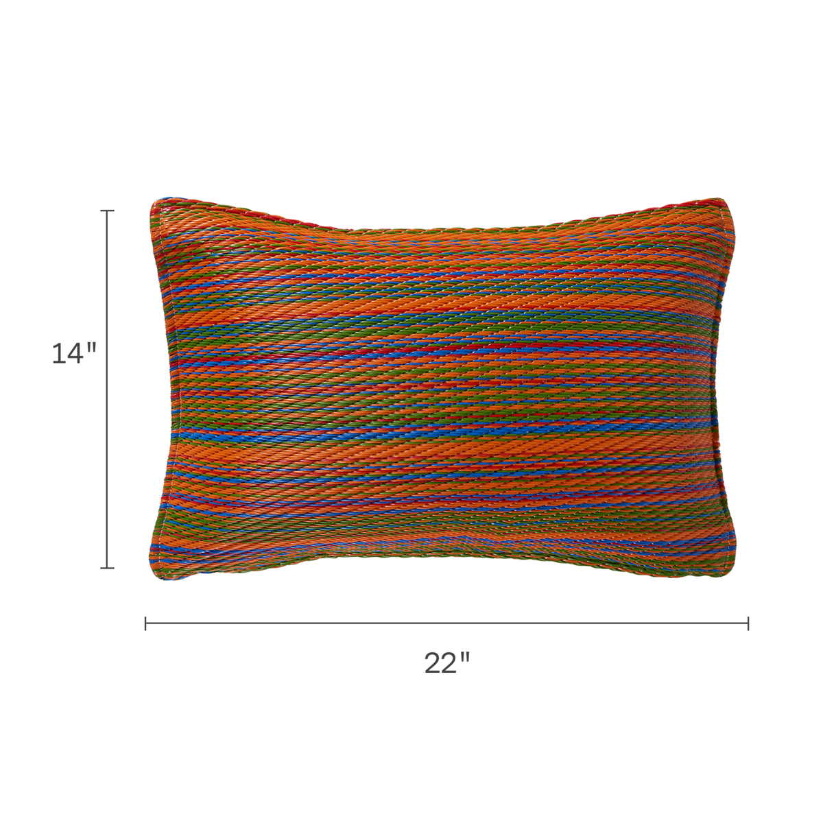 Multicolor Outdoor Pillow, dimension size view, second view