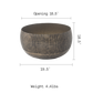 Size guide for large antique brass planter: 18.5 in opening, 10.5 in high, 19.5 in wide, 4.41 lbs