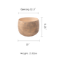 Size guide for small mousse brown planter: 12.3 in opening, 9.25 in high, 13 in wide, 2.81 lbs