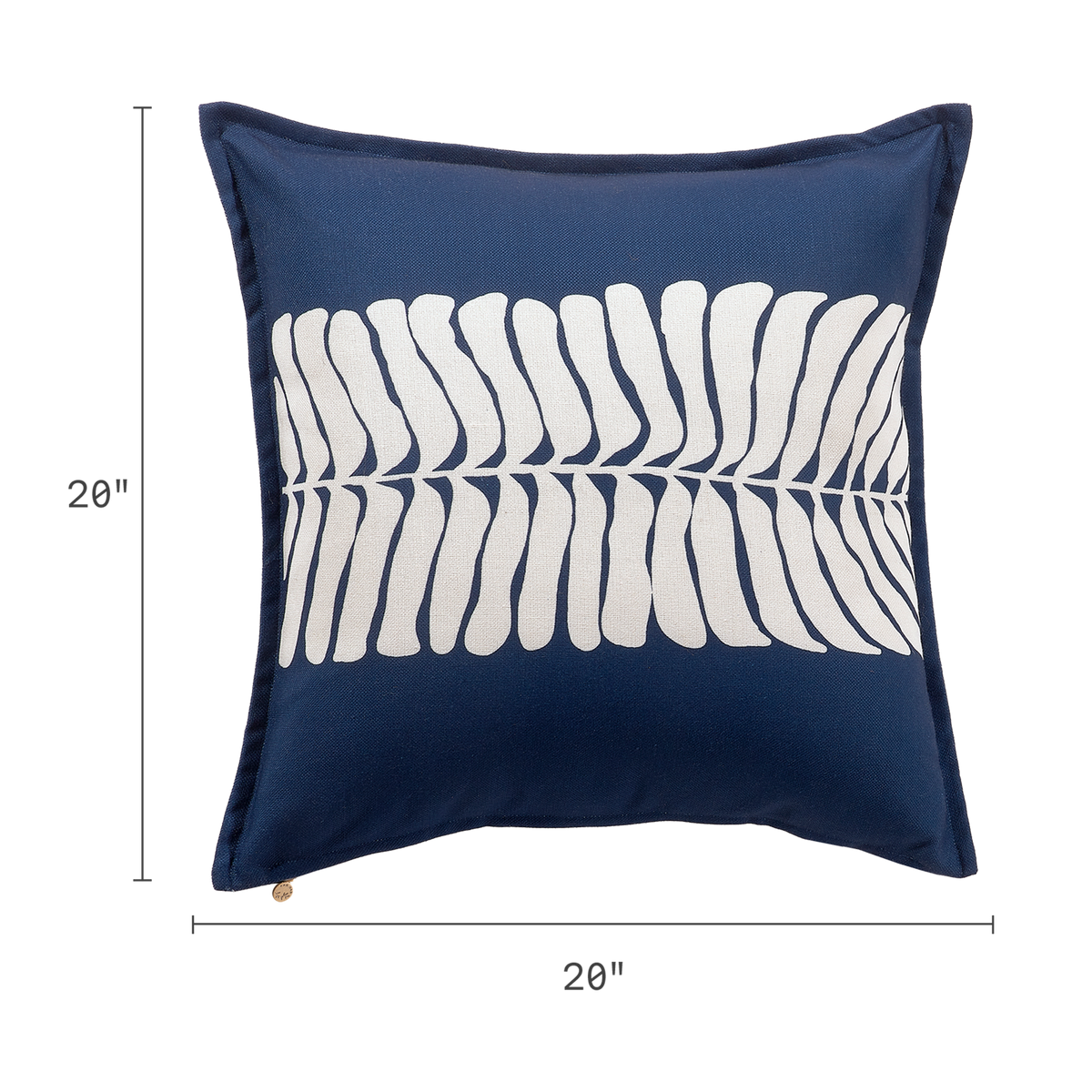 Blue Outdoor Pillow, dimension size view
