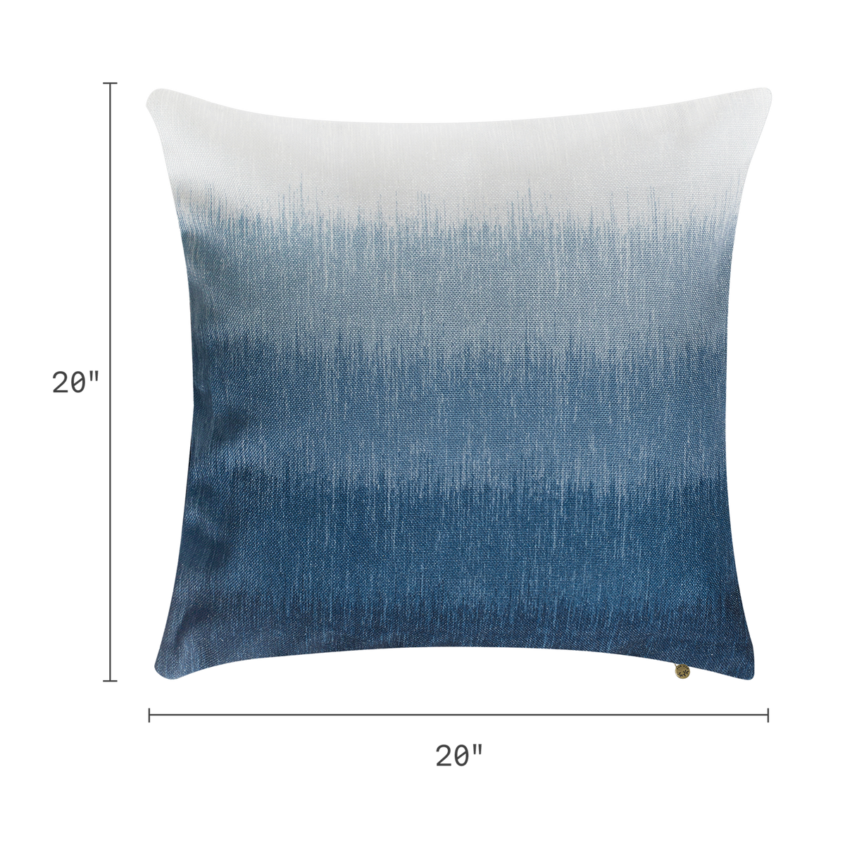 Blue Outdoor Pillow, dimension size view