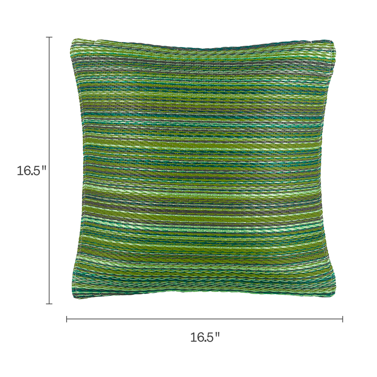 Green Outdoor Pillow, dimension size view