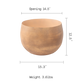 Size guide for medium mousse brown planter: 14.5 in opening, 12.5 in high, 15.3 in wide, 3.61 lbs