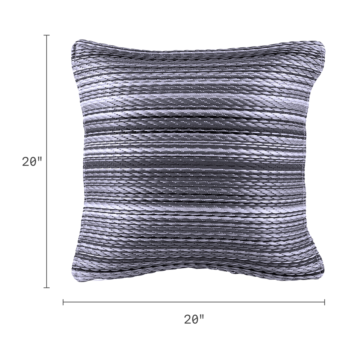 Midnight Outdoor Pillow, dimension size view, alternate angle
