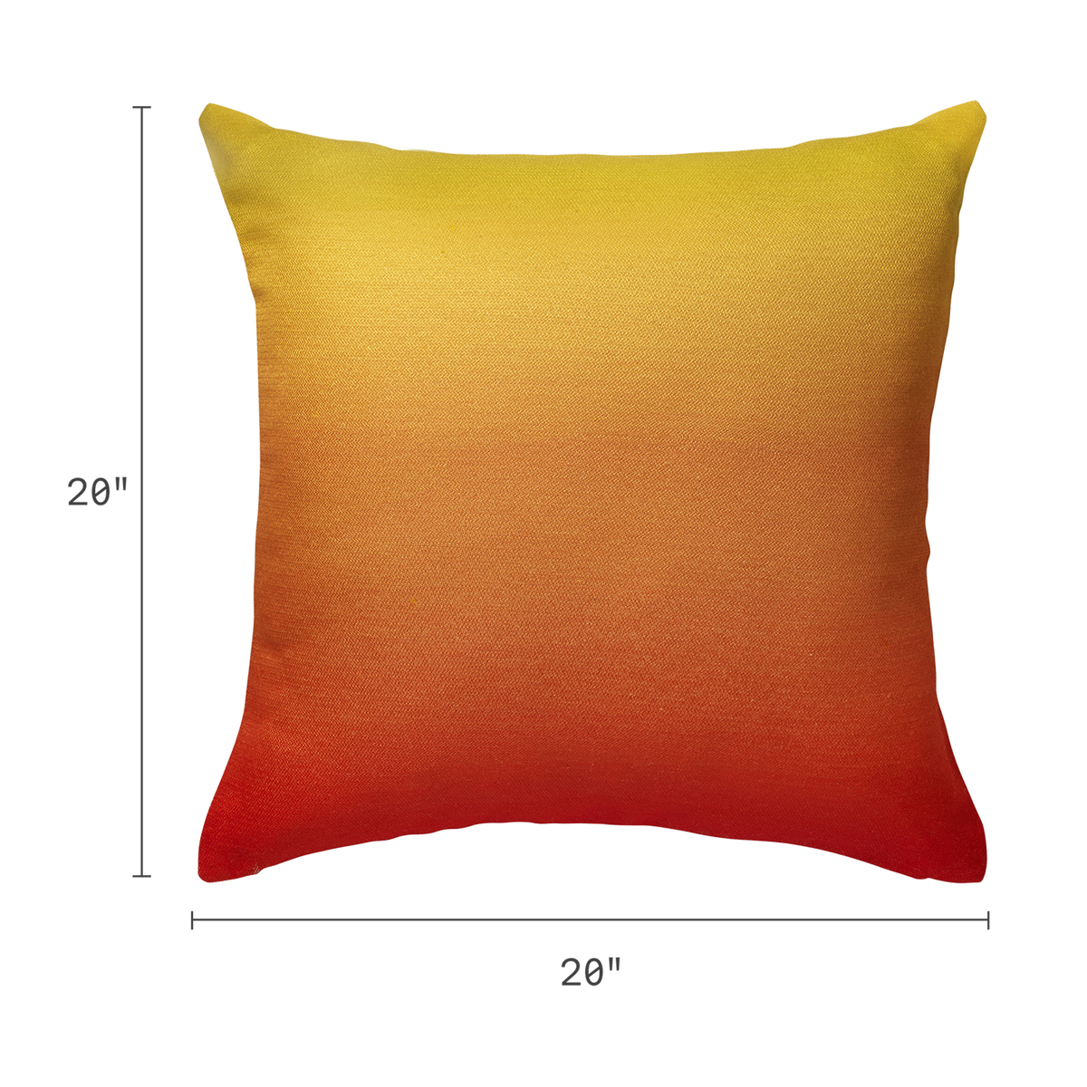 Sunset Outdoor Pillow, dimension size view