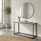 Evolve Contemporary Marble Console Table For Entryway - White/Black 47"
