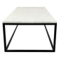 Evolve Contemporary Marble Coffee Table For Living Room - White/Black 47"