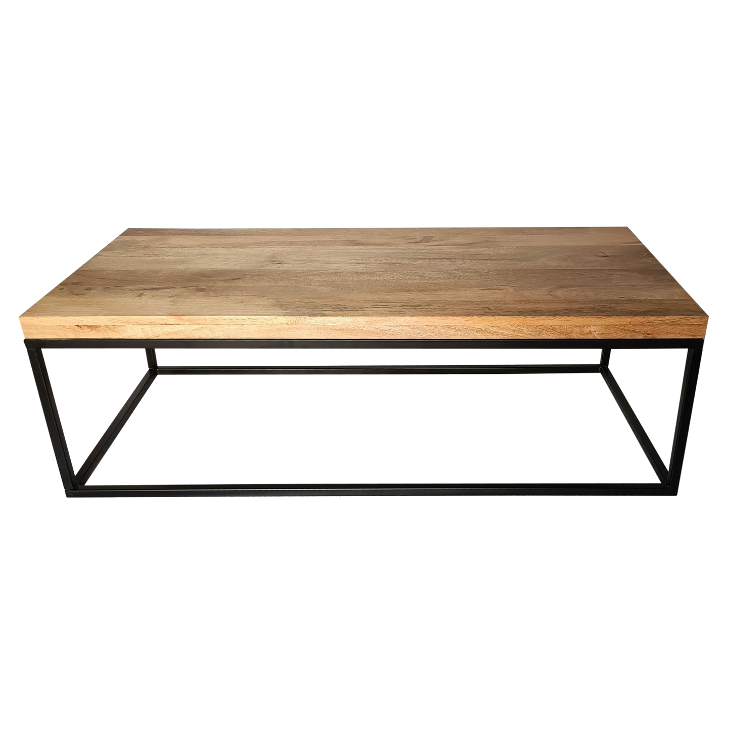 Evolve Industrial Mango Wood Coffee Table For Living Room - Natural 47"