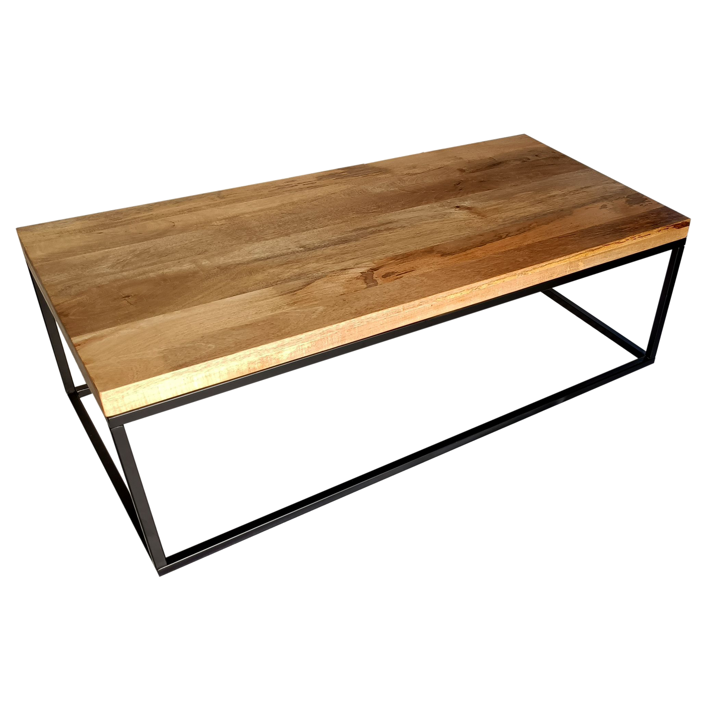 Evolve Industrial Mango Wood Coffee Table For Living Room - Natural 47"