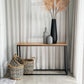 Evolve Industrial Mango Wood Console Table For Hallway - Natural 47"