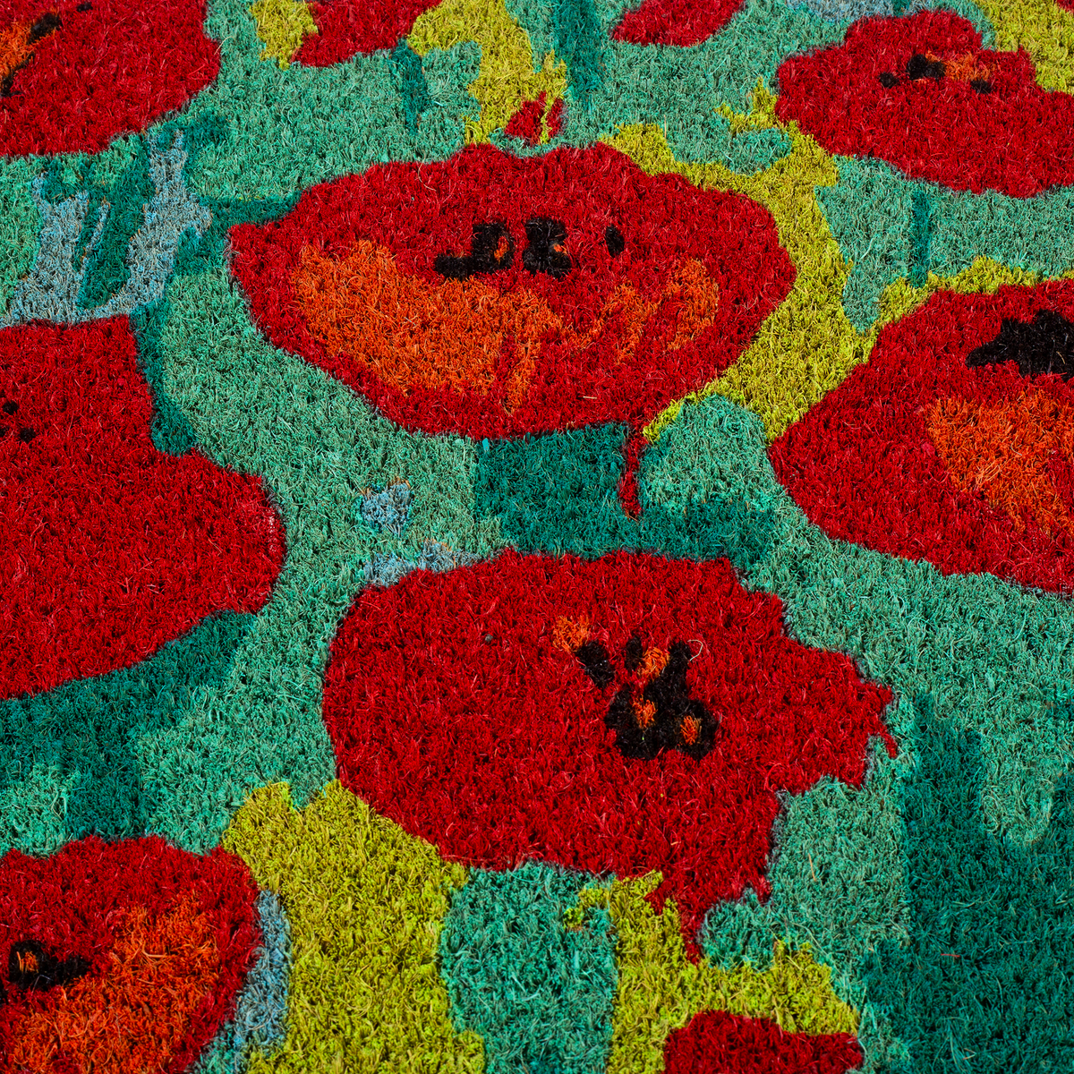Field of Poppies Doormat, texture close-up