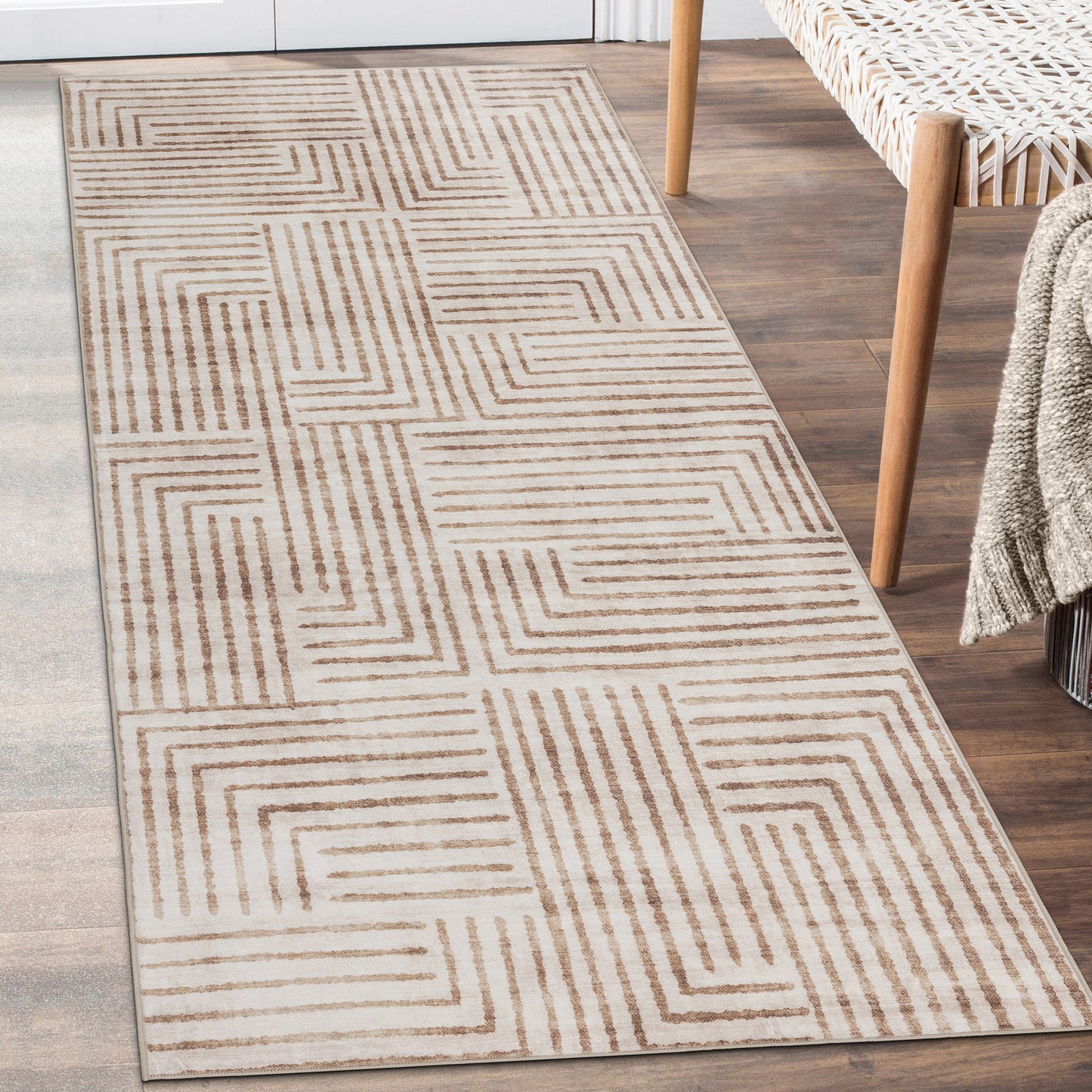 Finn Modern - Beige ReaLife Machine Washable Rugs