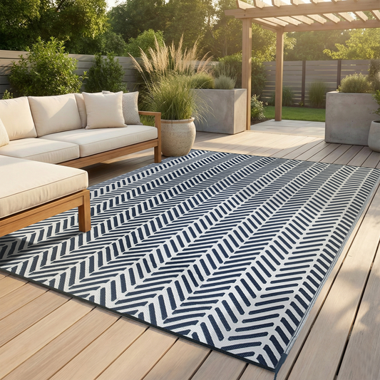 Fresno - Navy (9' x12') Foldable Rug