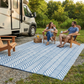 Fresno - Light Blue Foldable Rug