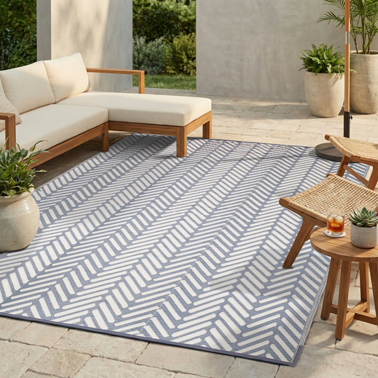Light Blue Area Rug, flat product shot of full pattern