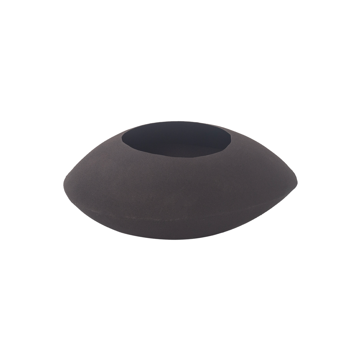 Mocha Charcoal Planter, flat product shot, alternate angle