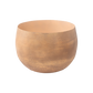 Full view of empty medium mousse brown planter