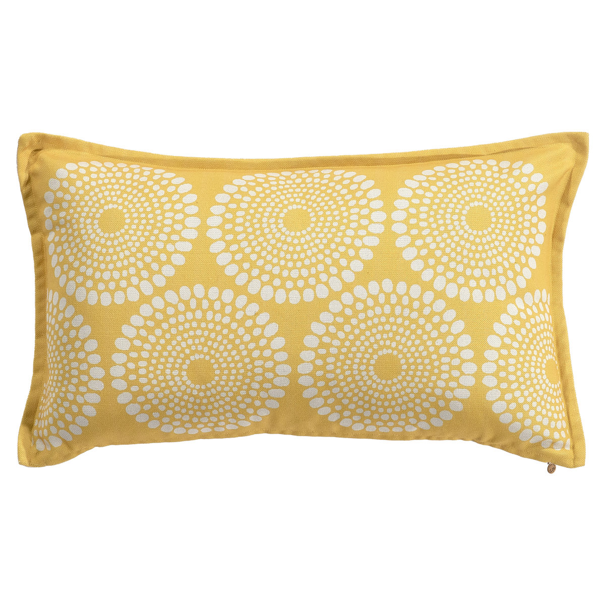 Yellow Outdoor Pillow, lifestyle patio scene with pillow, Yellow tones