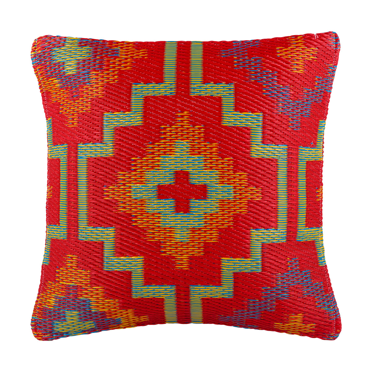 Orange & Violet Outdoor Pillow, flat product shot, alternate angle