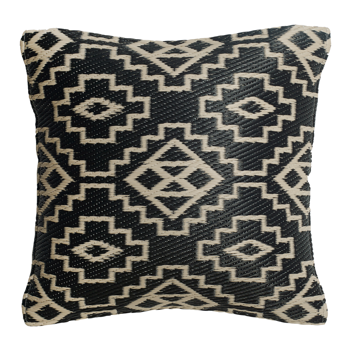 Black Outdoor Pillow, flat product shot, alternate angle