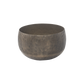 Full view of empty small antique brass planter