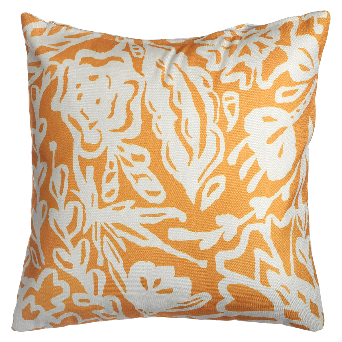 Mustard Yellow Outdoor Pillow, lifestyle patio scene with pillow, alternate angle