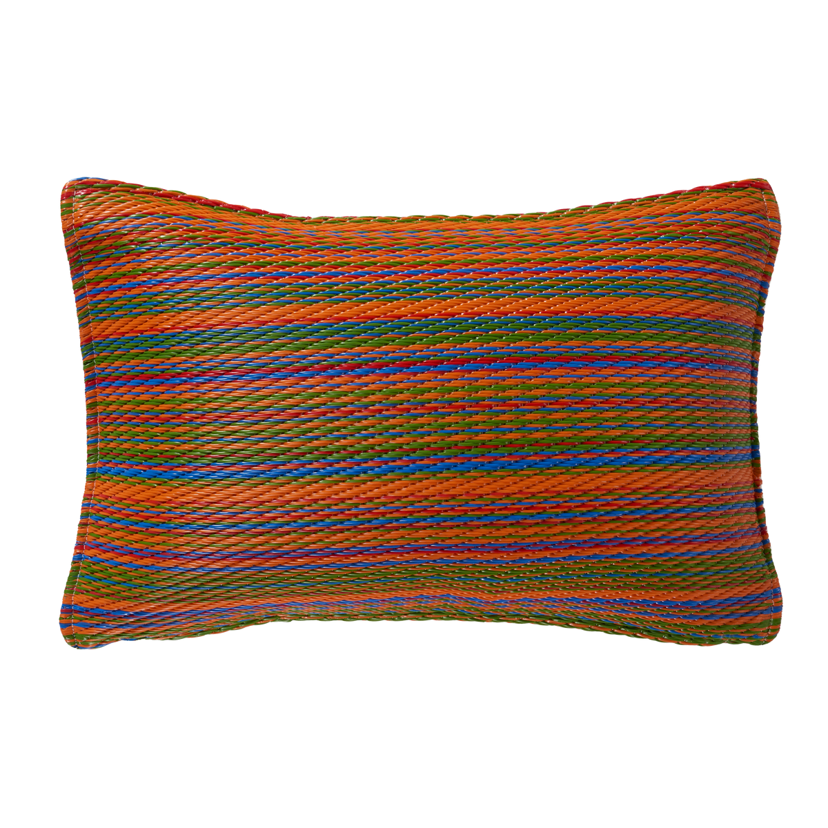 Multicolor Outdoor Pillow, flat product shot, detail close-up