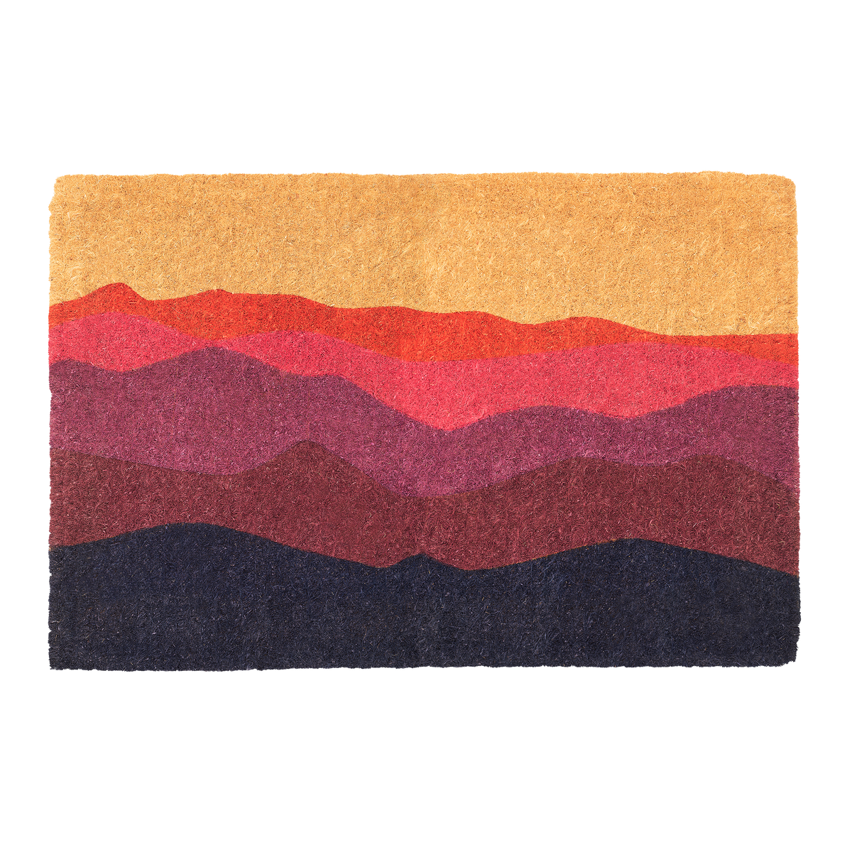 Shades of Dawn Doormat, flat product shot, Shades of Dawn tones