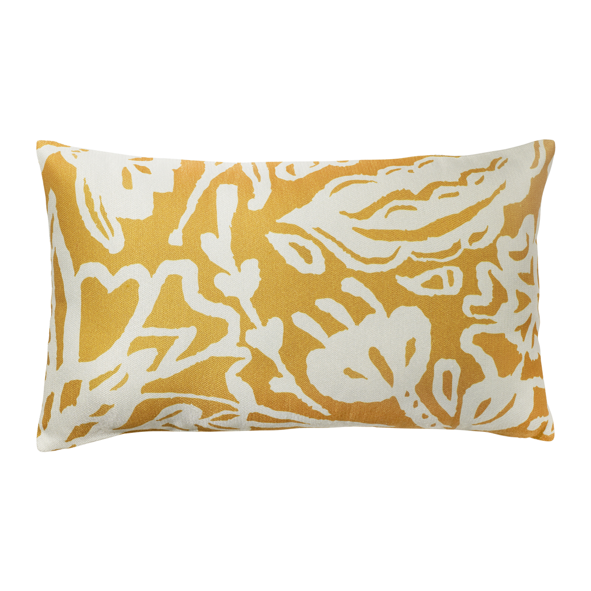 Mustard Yellow Outdoor Pillow, lifestyle patio scene with pillow, Mustard Yellow tones