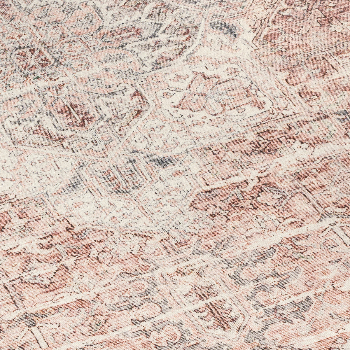 Gray Ivory Blush Area Rug, product view angle 13
