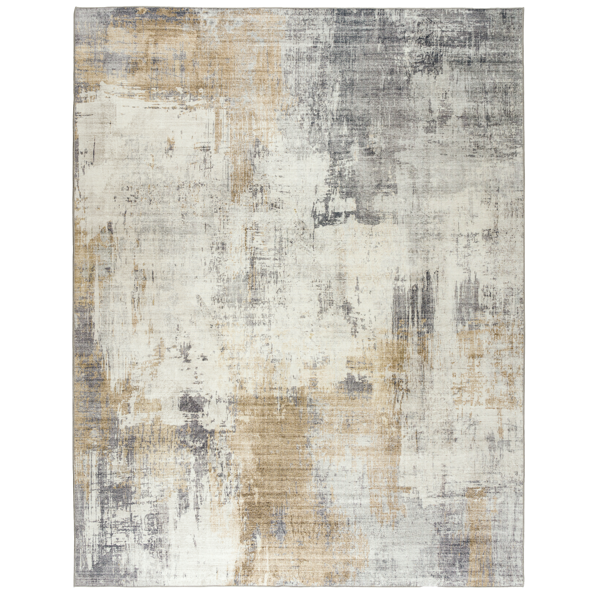 Fab Habitat Abstract Machine Washable Beige Gray Ivory Rugs On Sale