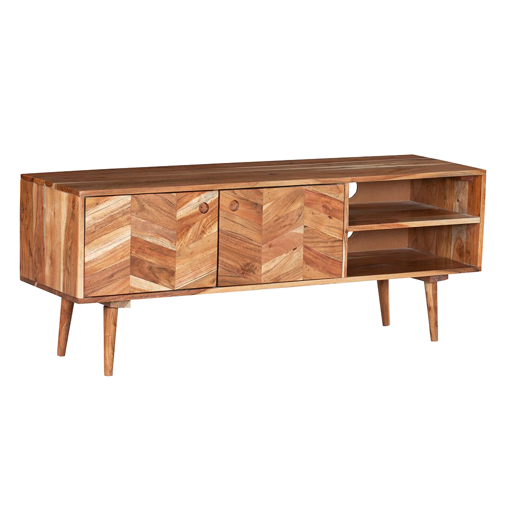 Harmony Mid-Century Acacia Wood Media Console For Living Room - Natural 51"