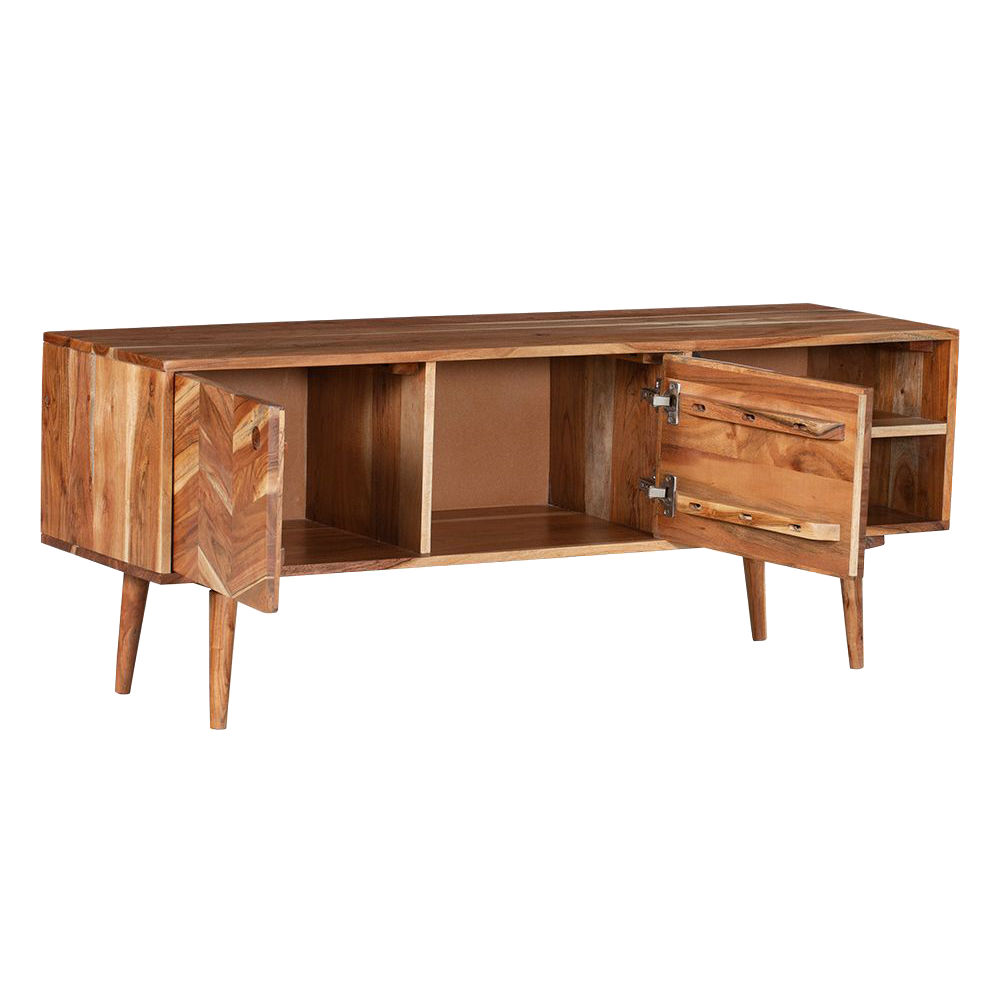 Harmony Mid-Century Acacia Wood Media Console For Living Room - Natural 51"