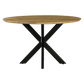 Harvest Starburst Mango Wood Dining Table For Dining Room - Natural 51"