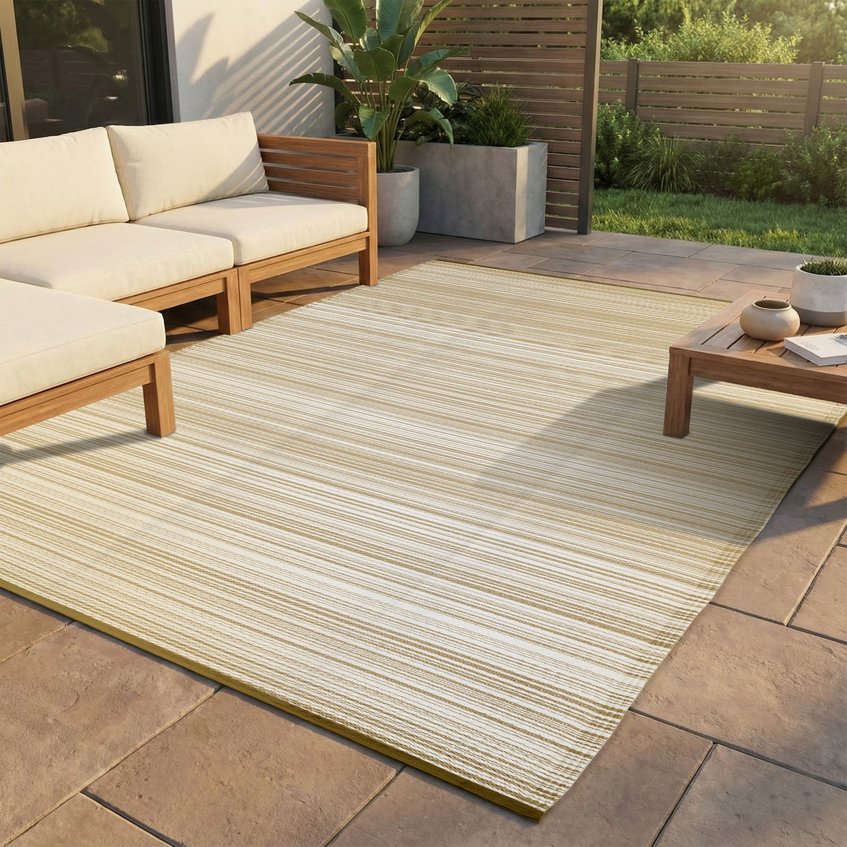 Beige Area Rug, flat product shot of full pattern
