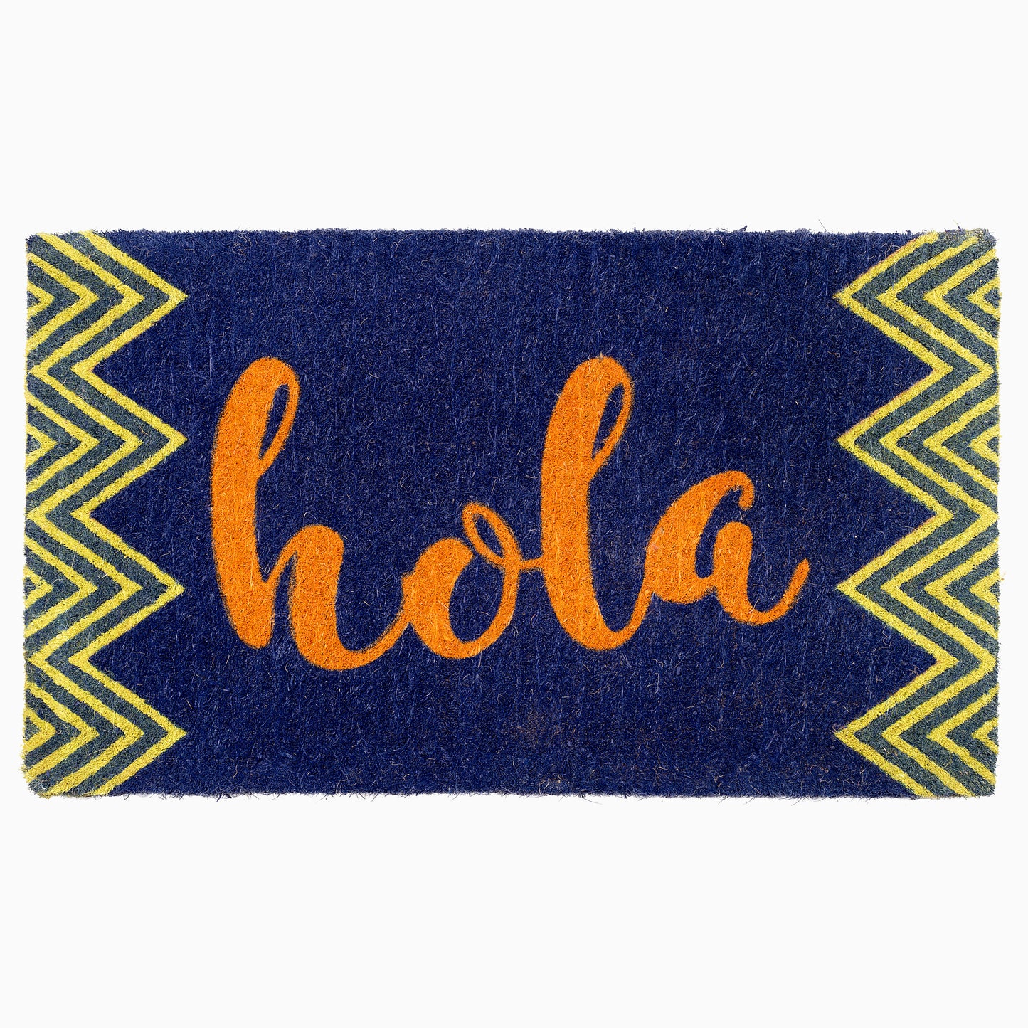 Hola Doormat (18" x 30" Thick) Handwoven, Durable