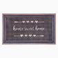 Home Sweet Home Gold Painted Doormat (18" x 30" Non-Slip) Natural Rubber, Durable