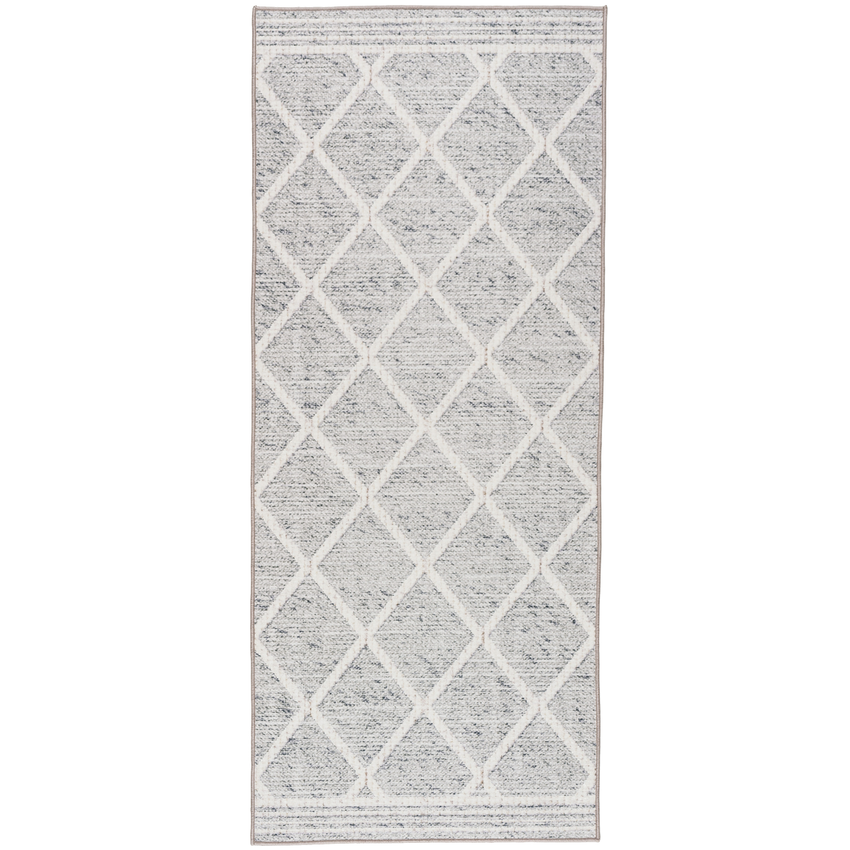 Light Gray Ivory Area Rug, product view angle 4
