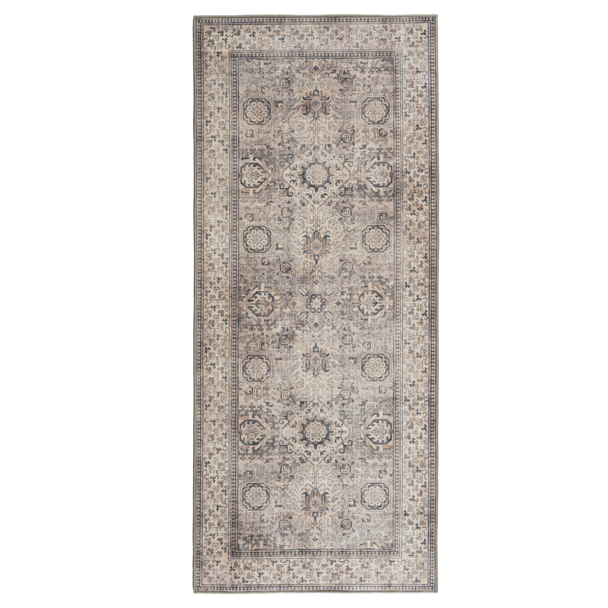 Beige Gray Ivory Area Rug, product view angle 4