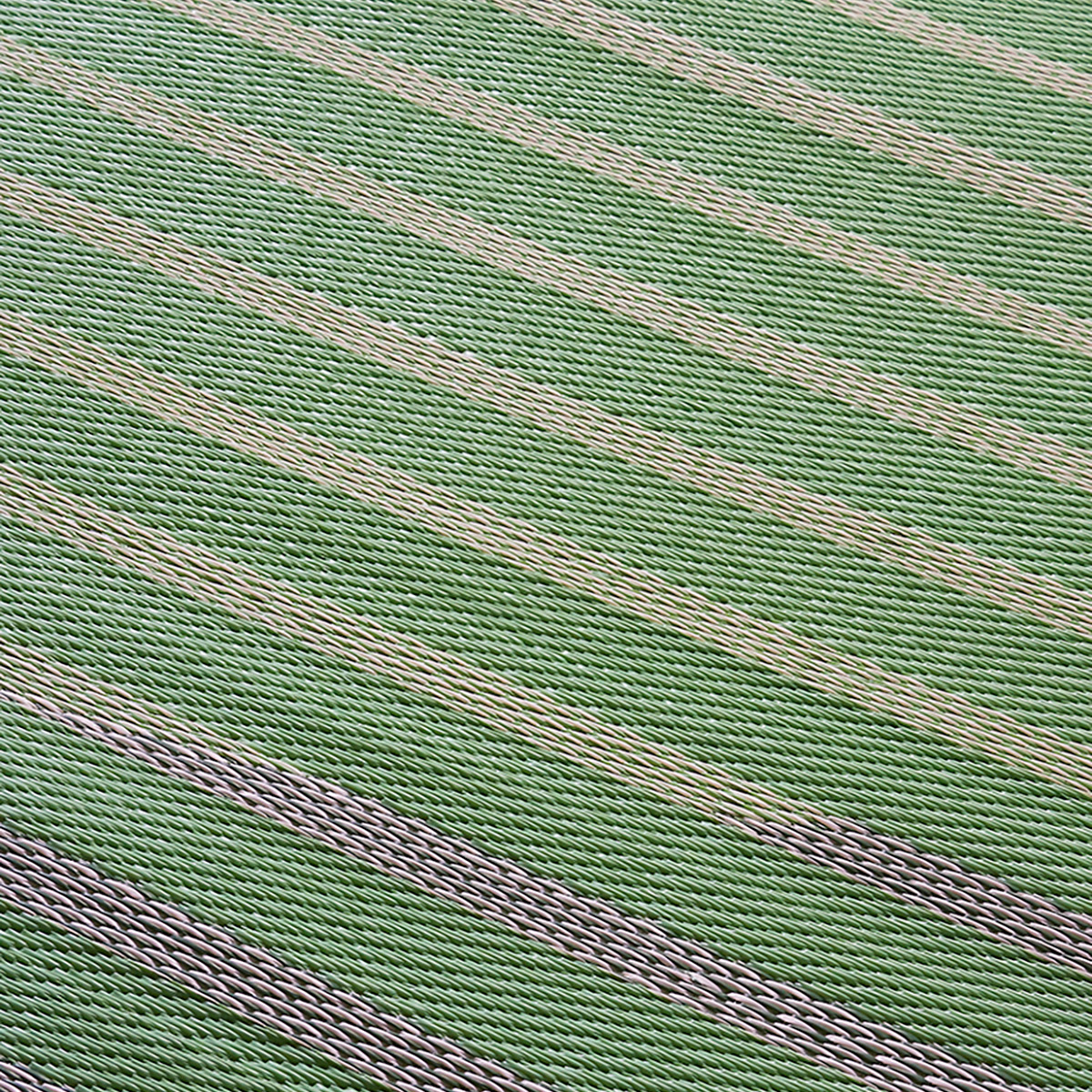 Kyoto - Green Striped Outdoor Rug for Patio