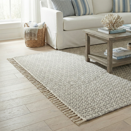 Lancut - Grey  Geometric Indoor/Outdoor Area Rug FINAL SALE