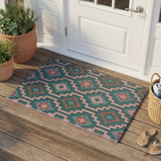 Lhasa Green Outdoor Doormat – 24" x 36" Non-Slip, Recycled Plastic