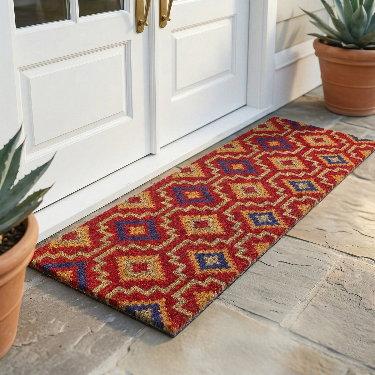 Lhasa Kilim Red Doormat, product view angle 12